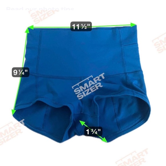 Lululemon Womens 4 Wunder Short Shorts 2" Full-On Luon Harbor Blue Yoga Athletic - Picture 5 of 6